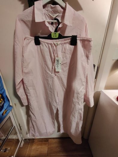 M&S Soft Pink  Shirt & Trousers