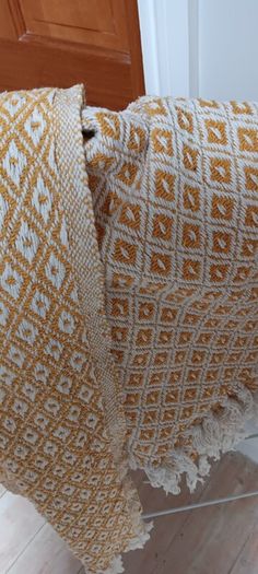 Throws mustard patterned price for all 4