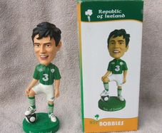 FOOTBALL ASSOCIATION IRELAND (Irish Bobbles) large resin Republic of Ireland soccer player - collectible figure (about 8" height)