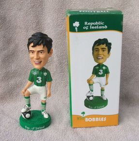 FOOTBALL ASSOCIATION IRELAND (Irish Bobbles) large resin Republic of Ireland soccer player - collectible figure (about 8" height)