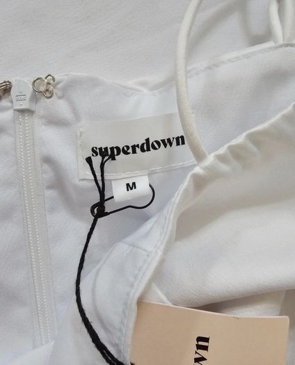 Superdown White Mini Heart Cutout Dress RRP 80E