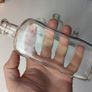 160 - Set of 5 Vintage Clear Glass Decorative Collectible Cork Top Bottles Image 2