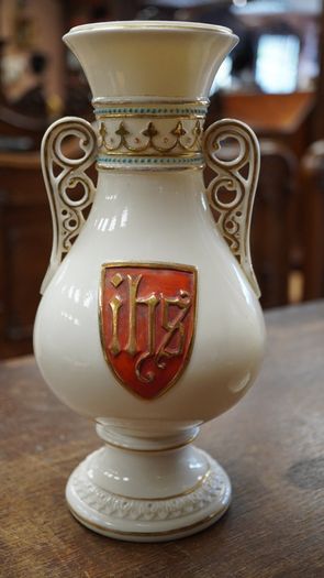 Pair of Vintage Ecclesiastical Porcelain Altar Vases