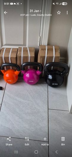 3xbrand new cast iton kettlebells