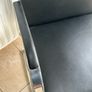 Pair of Black Cantilever Armchairs, Chrome Metal Frame, Retro Modern Image 10