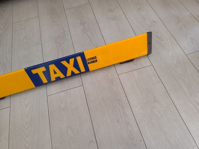Taxi Roof sign for sale D stickers still there numbers removed