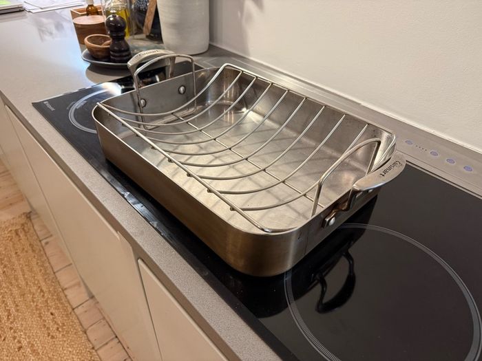Cuisinart MultiClad Pro 16" Stainless Steel Roasting Pan with Rack - Induction Safe