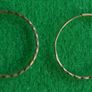 Vintage 9K Gold  Hoop Earrings 0,5" Image 4