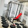 130 Kg Olympic Barbell Set Power Rack With Dip Attachments Bench Dumbbells Image 7