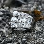 Stunning Art Deco 1930s Platinum 3.1ct Diamond Tank Ring Image 2