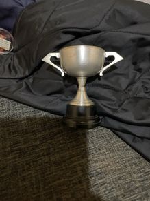 EPNS pewter miniature trophy cup
