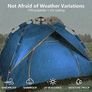 FREE P&P | Hydraulic Dome Tent Canopy for Camping Automatic Waterproof Tents 3-4 Person Canopy Easy to Set up and package BLUE Image 3