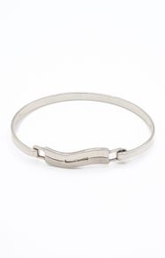 925 Vintage Sterling Silver Diamond Accent Bangle