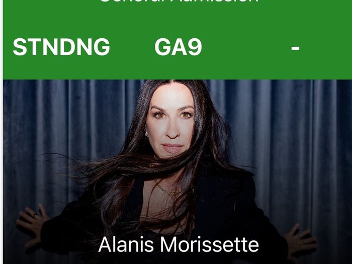 2 x Alanis Morissette tickets for Cork