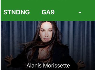 2 x Alanis Morissette tickets for Cork