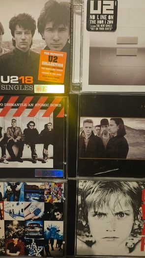 U2 CDs Collection: 18 Singles / No Line On The Horizon  / How To Dismantle An Atomic Bomb/ The Joshua Tree / Achtung Baby / War.