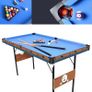 Foldable Games Table 3 in 1 Combo Game Table, Folding Pool Table/Billiard Snooker Table, Air Hockey Table, Table Tennis Table with All Accessories, 55 Inch Image 2
