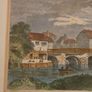 Antique coloured etching "Old Bow Bridge" framed Image 3