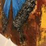 Art raising on the glass , hand made, "Baterfly", size 60x 60cm. Image 6