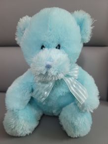 Baby Blue Teddy Bear Soft Toy Plush Like New
