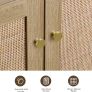 Buffet Sideboard Storage Cabinet Freestanding Wooden Shelf Image 4