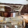 Retro MCM 1970s Dutch Glass Butterfly Coffee Pot with 4 Tulip Cups Mugs With Removable Covers Image 9