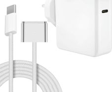 MacBook Charger - 30W C to Magnetic 3 Charger Compatible with Mac Book Air (M3, 2024 & M2, 2022 & M1, 2020), Mac Book Pro 13 inch (M2, 2022), Models A3113 A2681 Original Quality 6.6FT Braided Cable