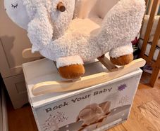 Wooden Baby Rocking Sheep