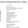 Bath Shower Mixer Tap | Brushed Brass | Niagara Albury Image 3