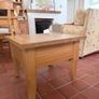 Free Solid Wood Square Side Table with Drawer Image 2