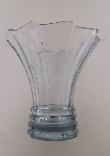 VASE - Art Deco - Blue Glass