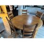 Solid Oak Round Dining Table & Chairs Image 2