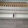 White single bed with underneath pull out bed and 2 storage draws Image 10