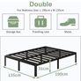 Double Bed Frame 30.5 cm High with Rounded Corner Legs Image 9