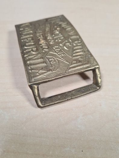 Vintage Brass Belt Buckle Union Central Pacific Railroad Omaha California