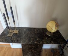 Dark Real Marble Console / Hall Table