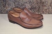 mens BARKER TORQUAY slip on shoes Brown Burnished Calf Size UK 7.5 EU 41.5 moccasin boat shoes