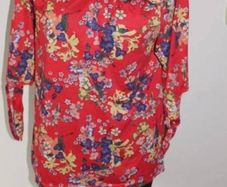 Colours of the world red floral top size UK16 EU44 Postage included