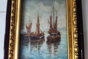 Original 1953 Mid-Century Italian Oil Painting