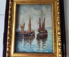 Original 1953 Mid-Century Italian Oil Painting