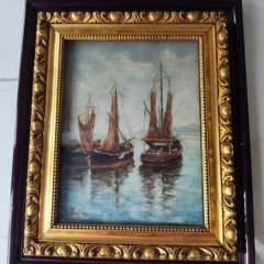 Original 1953 Mid-Century Italian Oil Painting