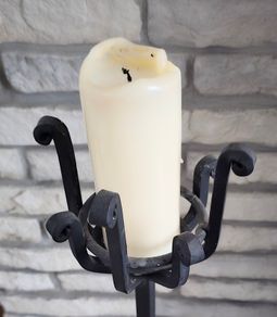 Cast Iron Gothic Candelabra Candlestick