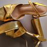 Gold Block Heels Image 3