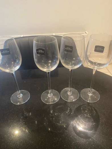 Set of four royal Worcester glasses