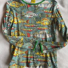 Duns Sweden 100% organic cotton t shirt fish seaweed long sleeve t shirt