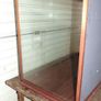 Mahogany glazed mirror back display case cabinet Image 4