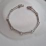 Bracelet sterling silver 925 clear stone size 19cm very good condition Image 2