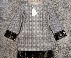 Black and Grey Plaid Dress