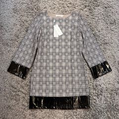 Black and Grey Plaid Dress
