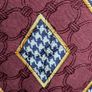 Christian Dior Monsieur Tie Burgundy Silk Geometric Handmade Designer Image 3